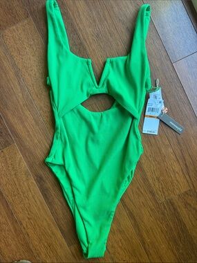 Summerful Ribbed Emerald Green One-Piece Swimsuit